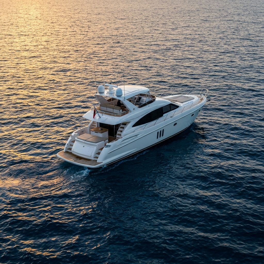 Professional ceramic coating application on a luxury yacht